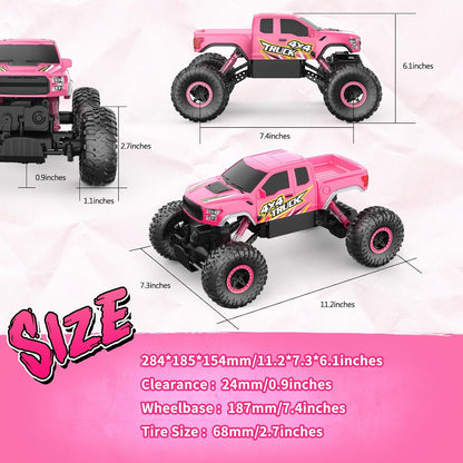 Double E Raptor F150 RC Car 4WD 2 Motors Monster Trucks para niñas,...