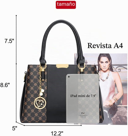 KKXIU Monederos y bolsos para mujer, Bolso tipo cartera con asa sup...