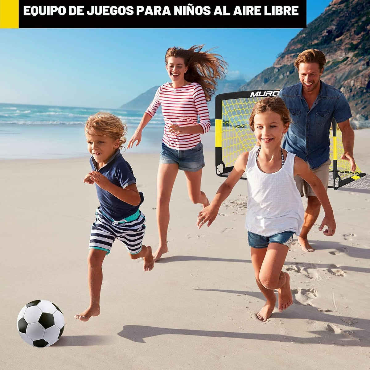Portería de fútbol, juego de porterías de fútbol para niños para pa...