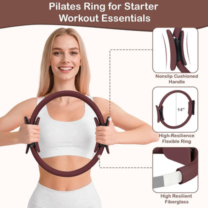 Hoedia Kit de Pilates de 17 Piezas para Mujeres, Equipo de Pilates...