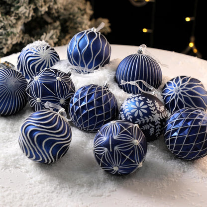 Lanpn 12 bolas de Navidad grandes de 4 pulgadas, decoraciones colga...