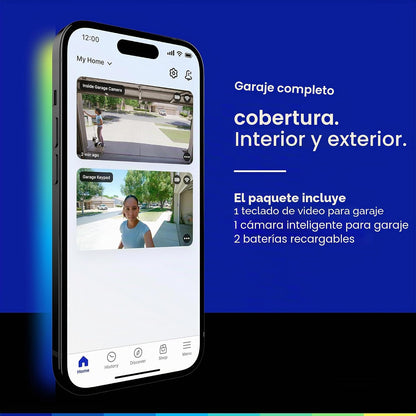 myQ - Kit de inicio inteligente de garaje: teclado de video para pu...