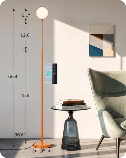EDISHINE Lámpara de pie LED de 18W para sala de estar, superficie d...