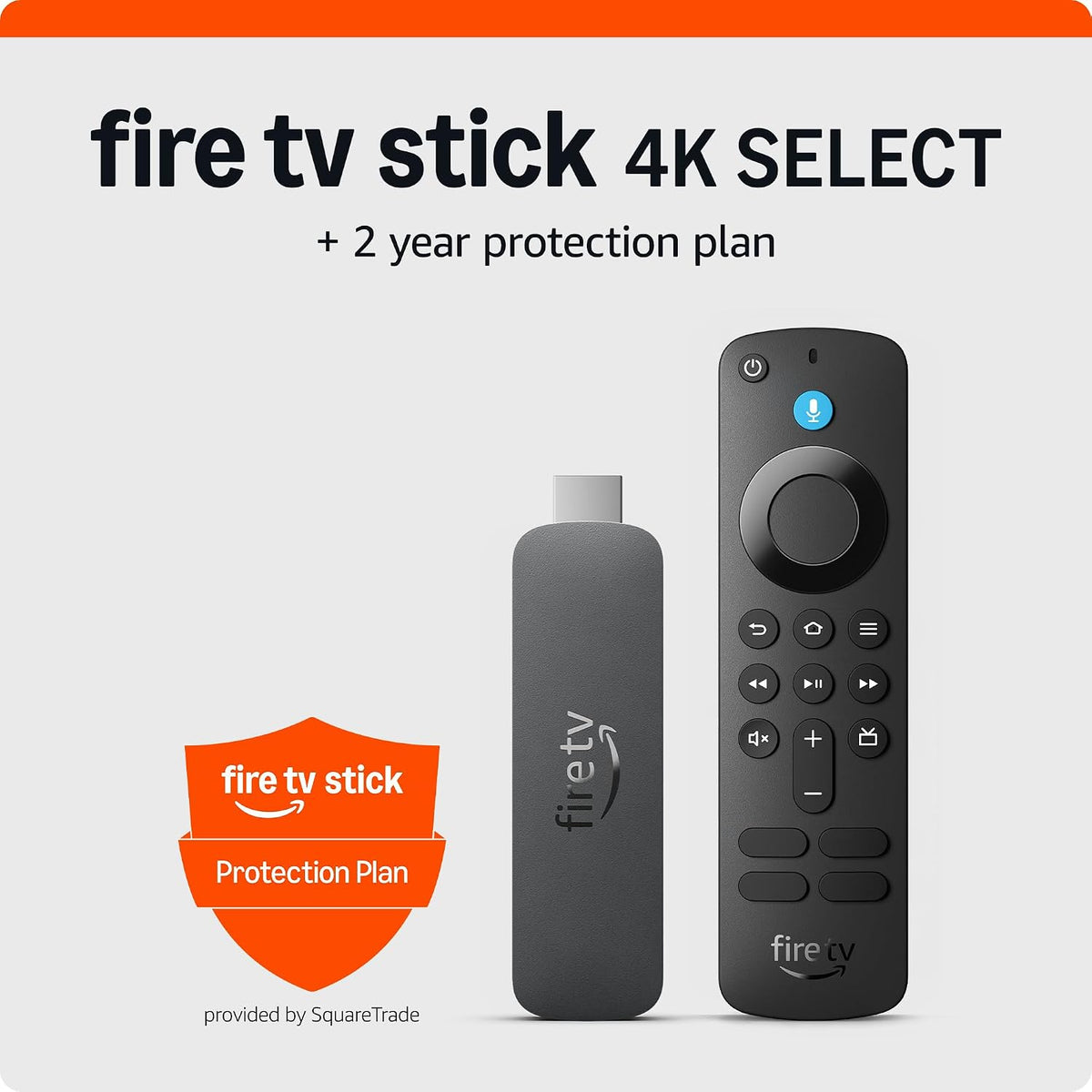 Amazon Fire TV Stick 4K Select con plan de protección de 2 años