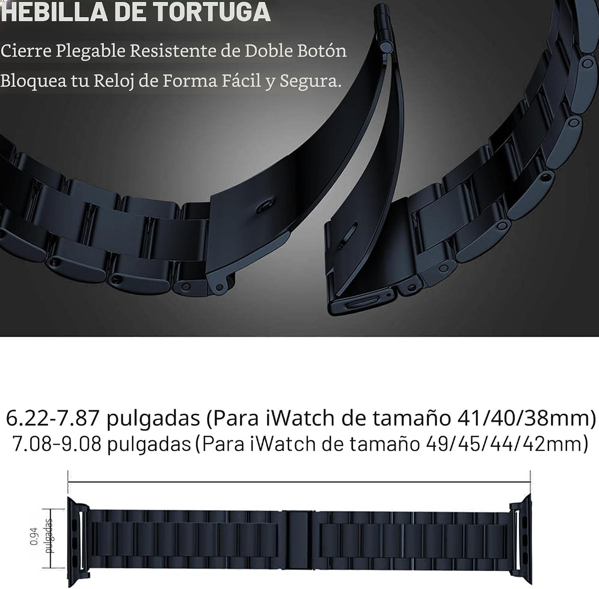 EPULY - Correa de metal compatible con correas de Apple Watch para...