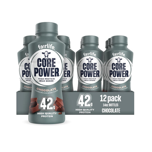 Core Power Shakes de proteínas altas (42 g), chocolate, listo para...
