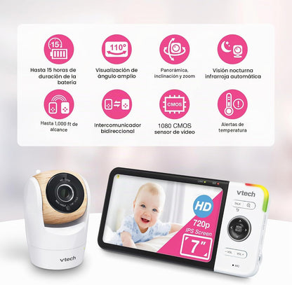 VTech VM919HD - Sistema de monitoreo de video con pantalla HD 720p...