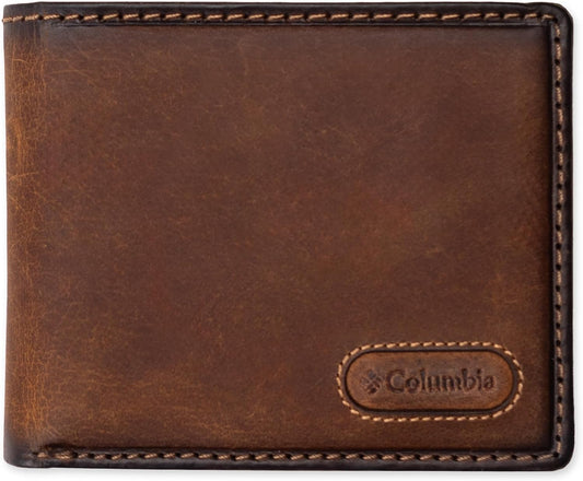Columbia Billetera plegable delgada RFID para hombre con ventana de...
