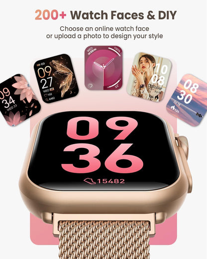 Reloj inteligente para mujer, contestar\/hacer llamadas, rastreador...