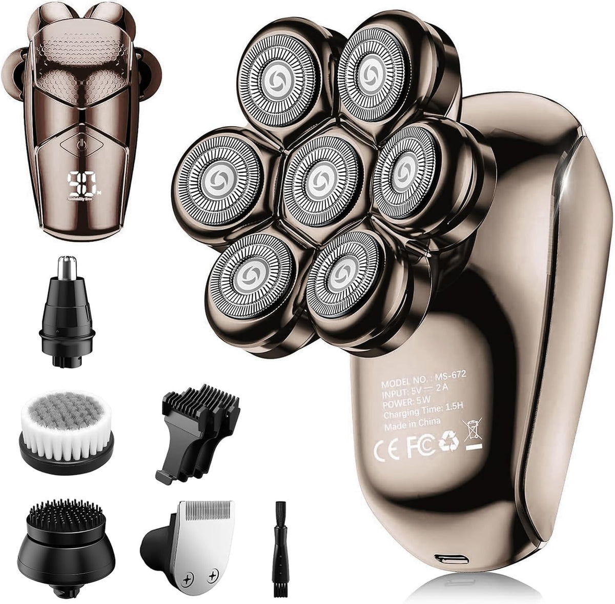 SHPAVVER Afeitadoras de cabeza para hombres calvos: kit de aseo imp...