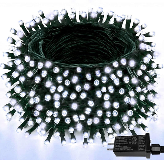 Extensión de 108 pies 300 luces LED de Navidad para interiores y ex...