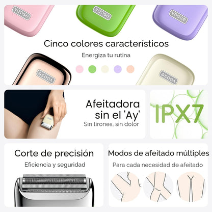 yoose - Maquinillas de afeitar eléctricas para mujer, recortadora d...