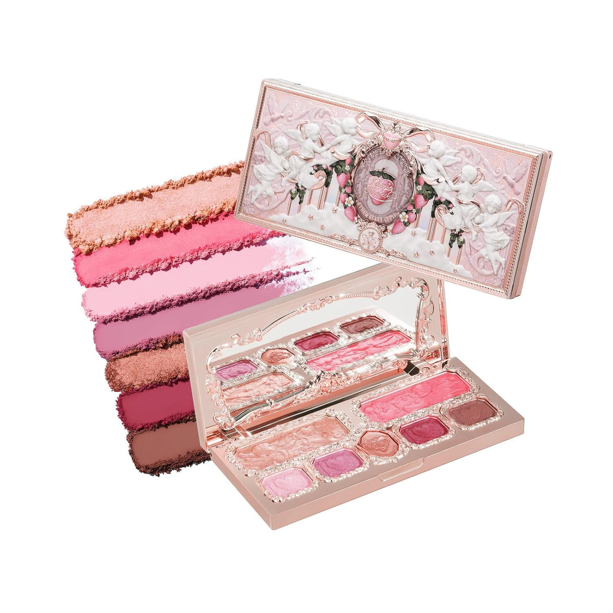 Flower Knows - Paleta de maquillaje de cupido de fresa con brocha p...