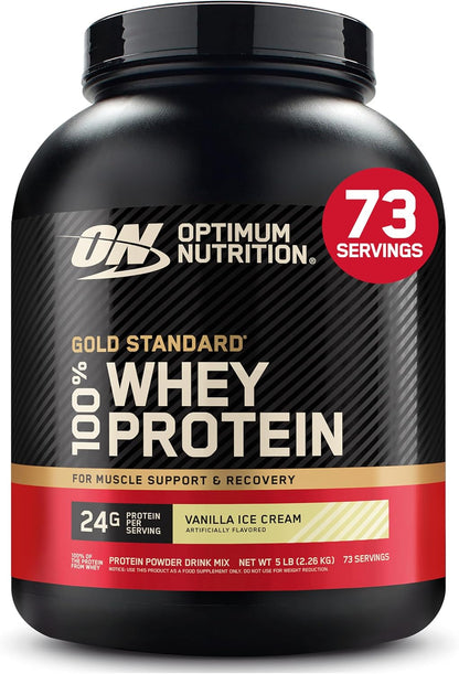 Optimum Nutrition Estándar dorado 100% Proteína de Suero de Leche e...