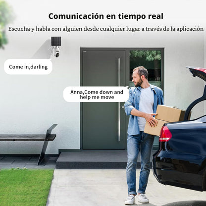SEHMUA Cámara de seguridad solar 2K inalámbrica para exteriores, 1...