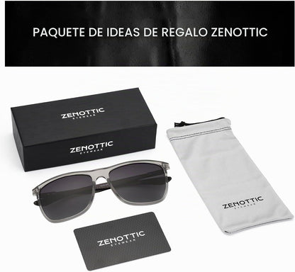 ZENOTTIC Gafas de sol polarizadas cuadradas para hombre, ultraliger...