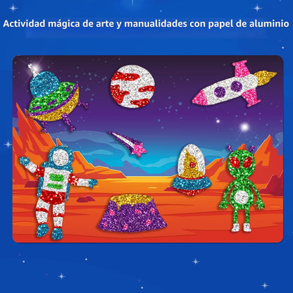Skillmatics Foil Fun Space, kit de actividades artísticas de alumin...
