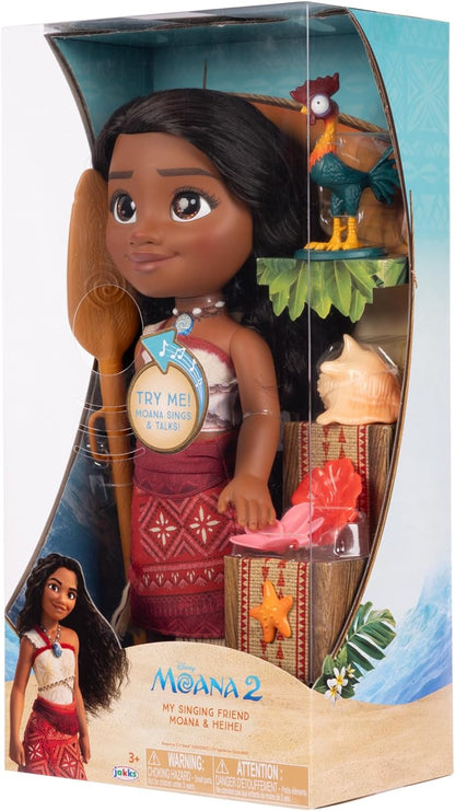 Disney Moana 2 My Singing Friend Moana Doll &amp; Heihei Figure Pla...