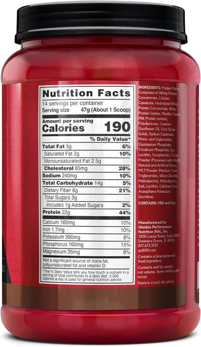 BSN SYNTHA-6 Proteína en polvo premium, batido de chocolate, 14 por...