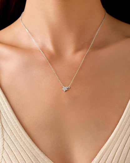 LOVECOM Collar de plata de ley S925 con corazón para mujer, delicad...