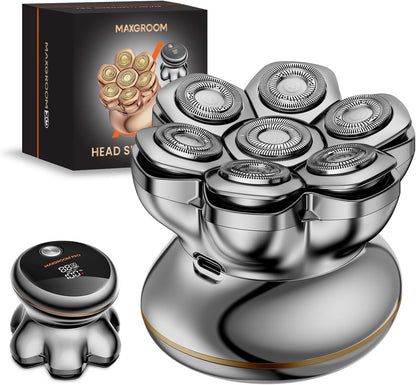 MAXGROOM® PRO - Afeitadora de cabeza 7D para hombres calvos, maquin...