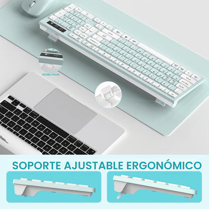 Combo silencioso de teclado y mouse inalámbricos para oficina y hog...