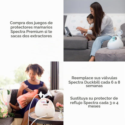 Spectra Baby Premium - Kit de accesorios para extractor de leche ma...