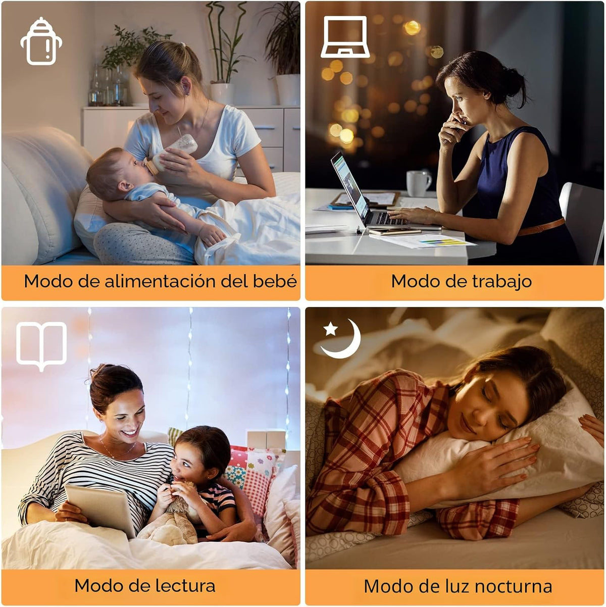 Ambimall Lámparas de pie de 64 pulgadas para sala de estar con cont...