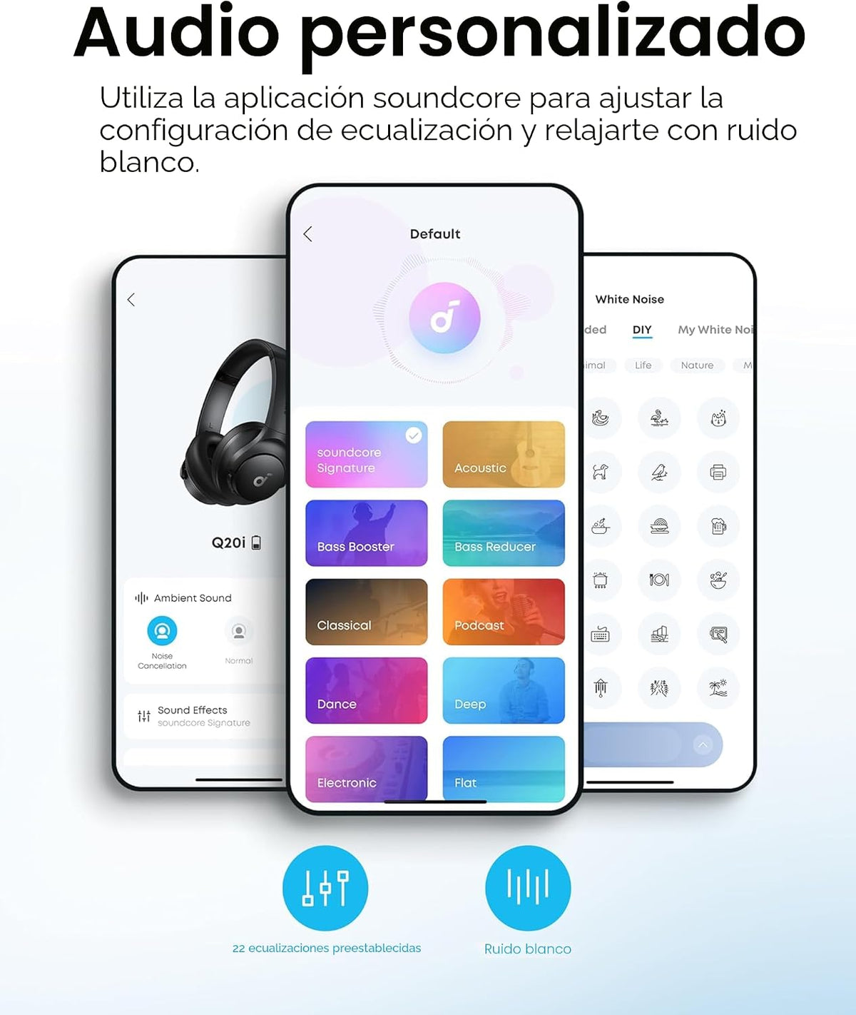 Soundcore by Anker Q20i Auriculares híbridos con cancelación activa...