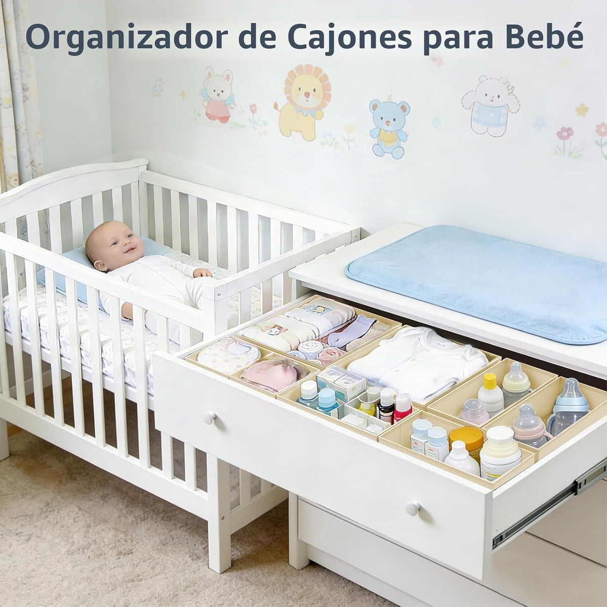 DIMJ Organizador de cajones para ropa, paquete de 28 unidades, orga...