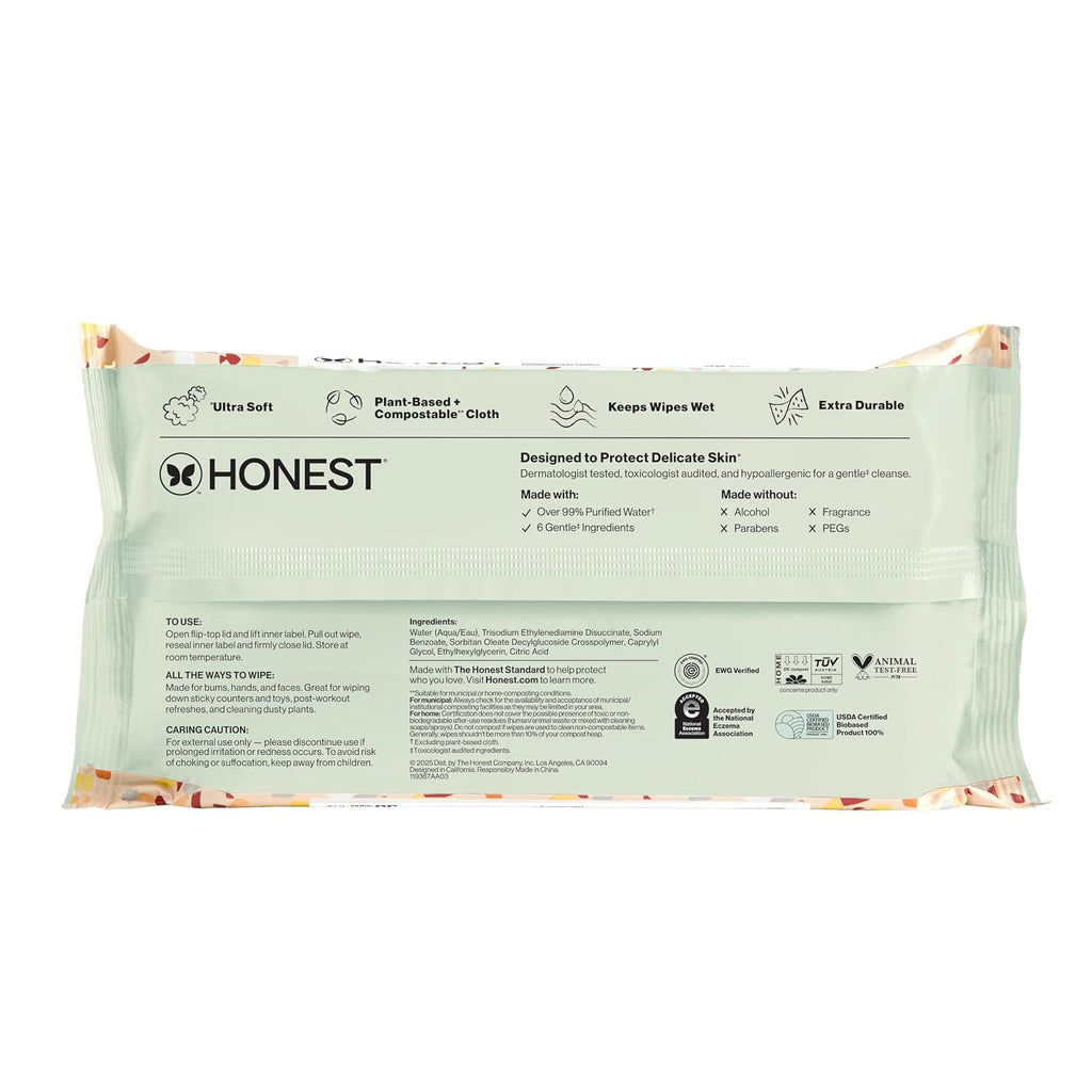The Honest Company Toallitas multiusos para bebé, terrazo, 36 unida...