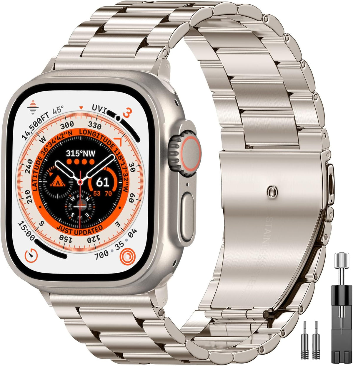 EPULY - Correa compatible con Apple Watch de 49, 45, 44, 42, 41, 40...