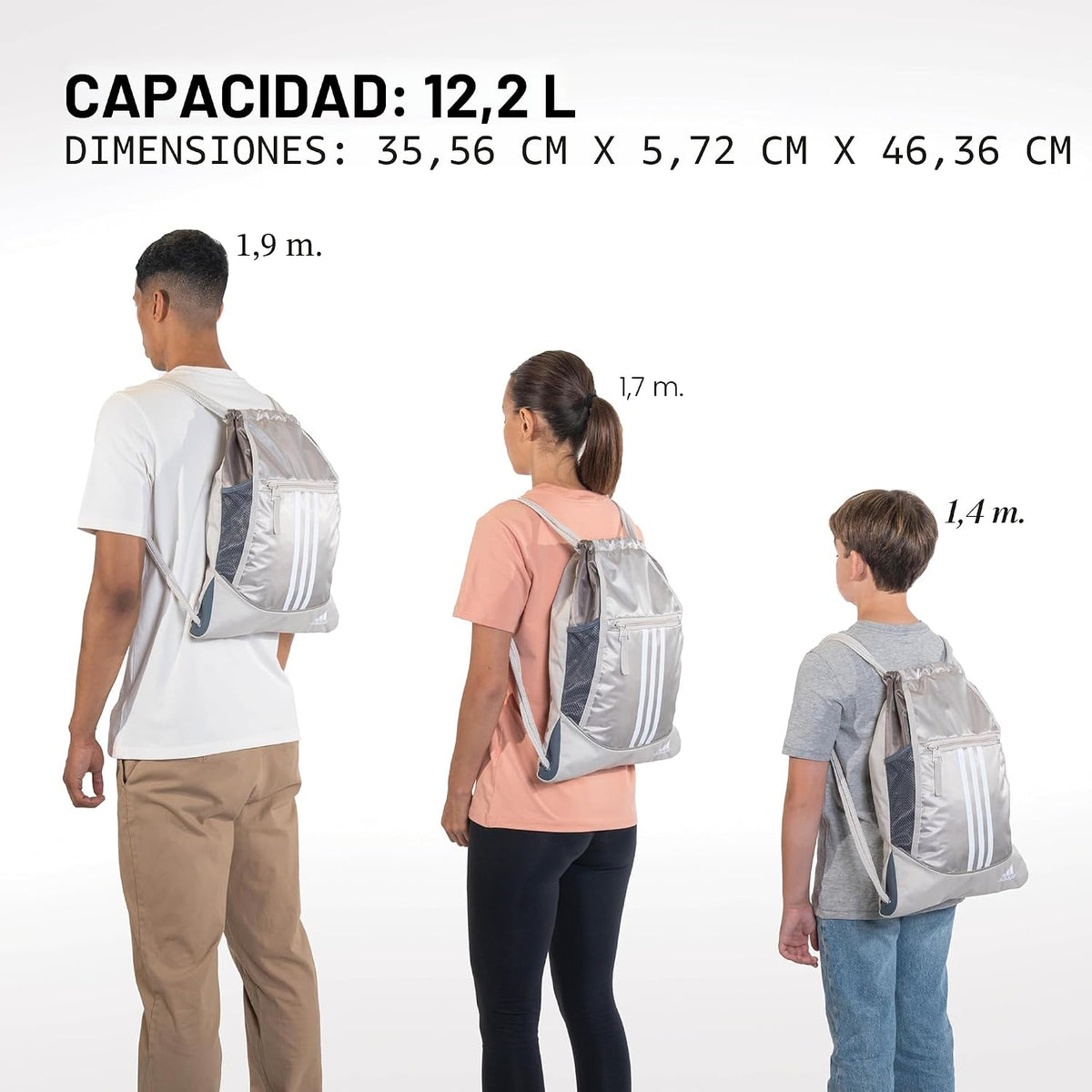 adidas Alliance Sackpack - Mochila con cordón para deportes, bolsa...