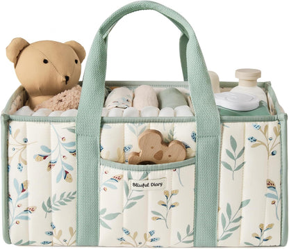 Blissful Diary Organizador de Pañales con Diseño de Hojas, Elegante...