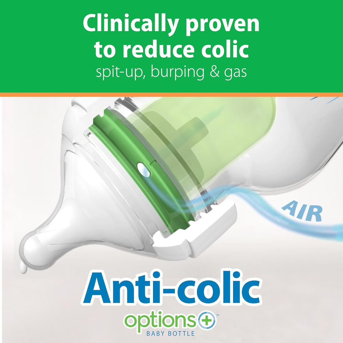 Dr. Brown's Anti-Colic Options+ Juego de biberones de vidrio de...