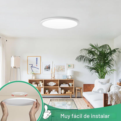 Brightever Lámpara de techo LED de montaje empotrado de 12 pulgadas...