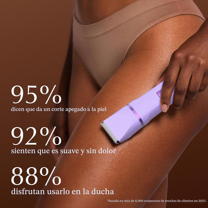 Risina Recortadora de bikini 2 en 1 para mujer, maquinilla de afeit...