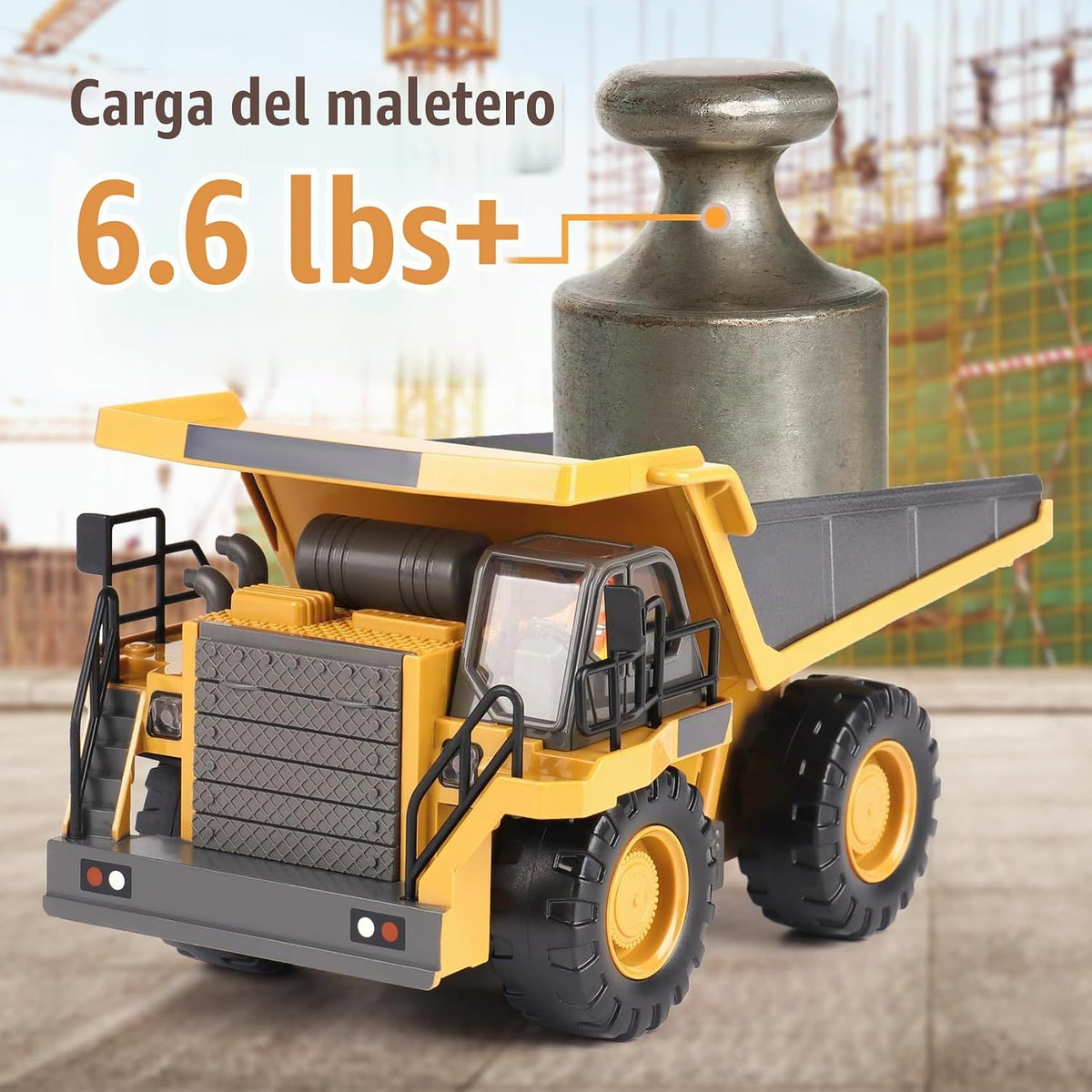 PREPOP Camión volquete de control remoto para niños, juguete de veh...