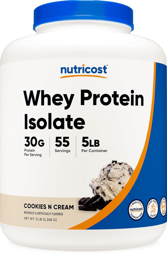 Nutricost - Aislado de proteína de suero (Galletas y nata) 5 libras