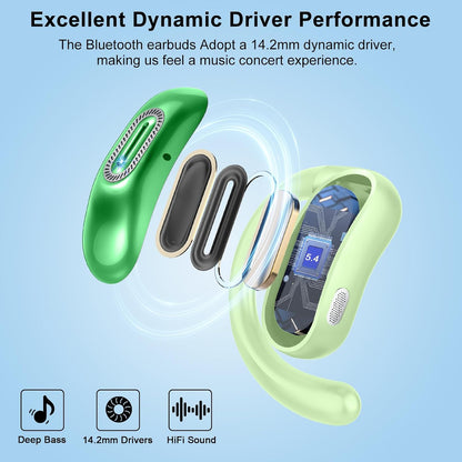 Auriculares abiertos, auriculares inalámbricos Bluetooth 5.4, 50H,...