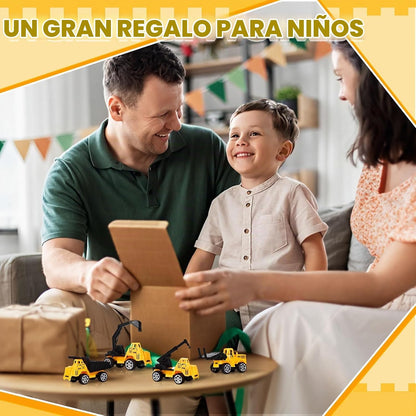 Sosation - Juego de 12 piezas de minivehículos de construcción a gr...