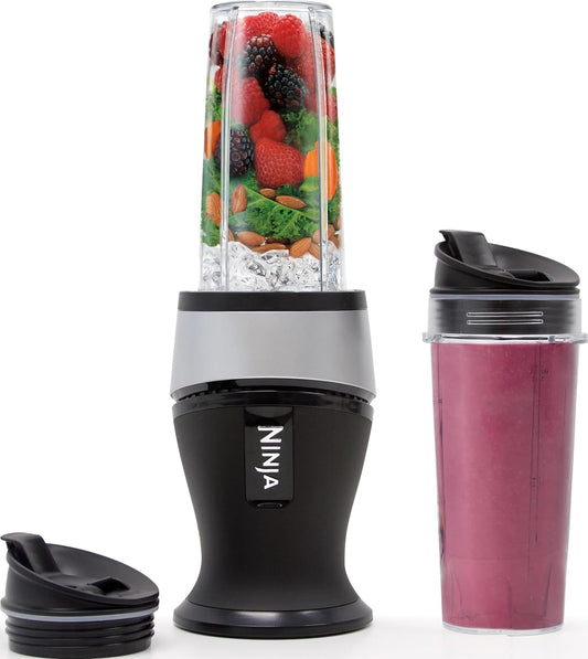 Licuadora personal compacta Ninja Fit, 700 W, (2) tazas de 16 oz, Q...