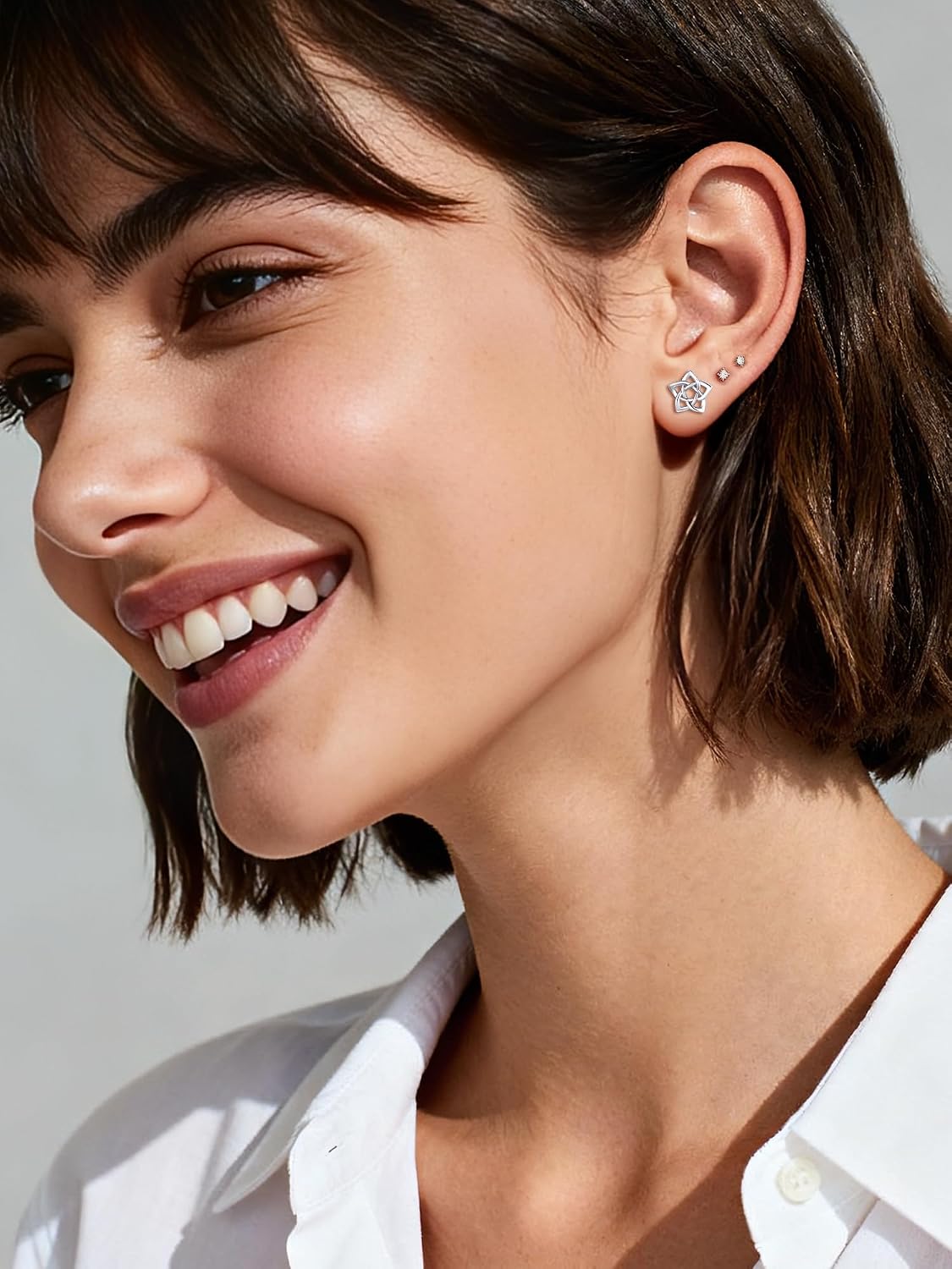 ChicSilver Pendientes celtas para mujer de plata de ley hipoalergén...
