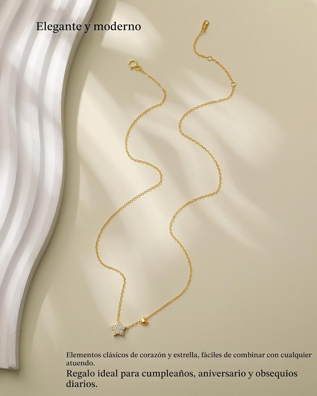 LOVECOM Collar de plata de ley S925 con corazón para mujer, delicad...
