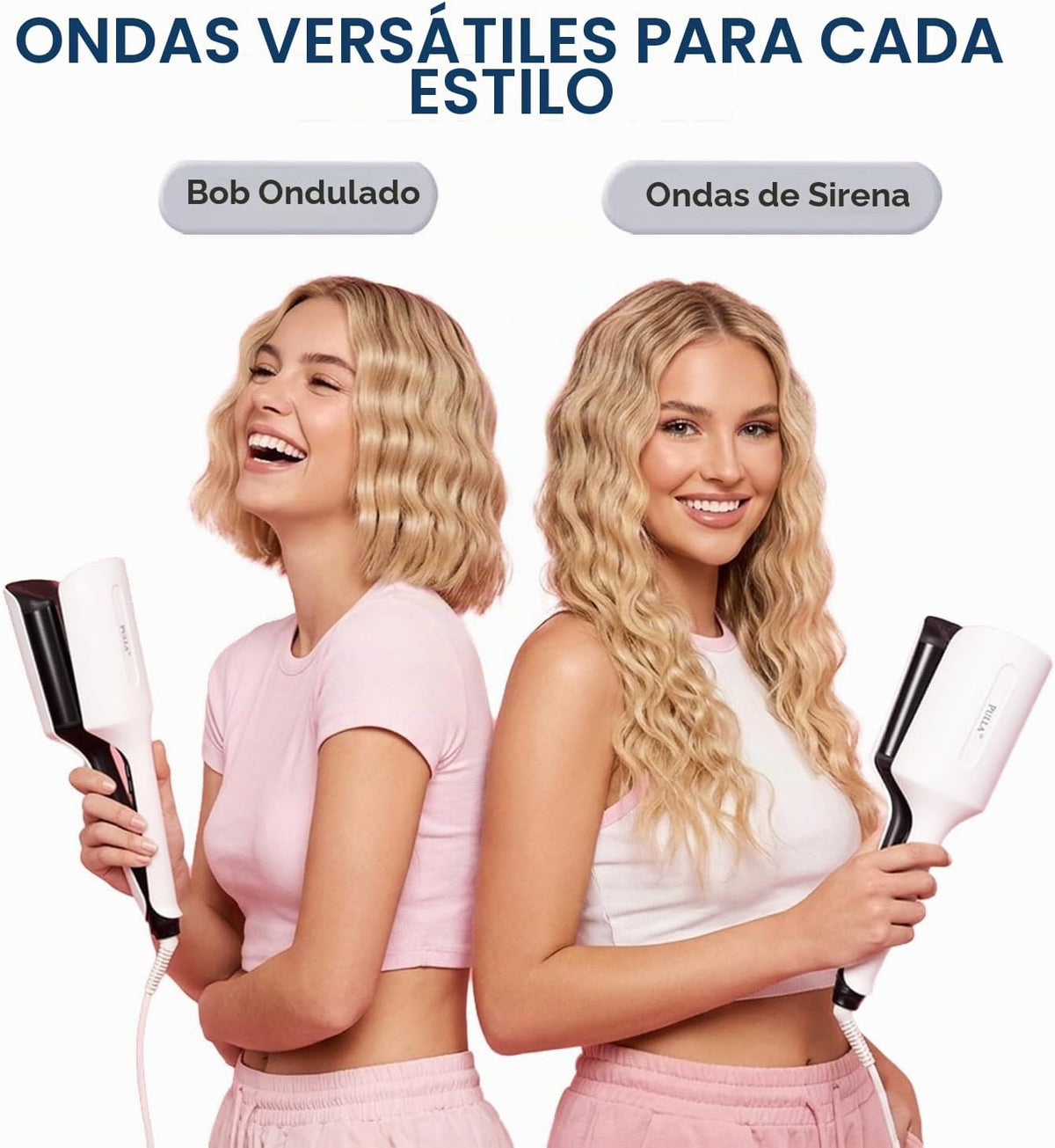 Onduladora de pelo ondulado, rizador de pelo iónico de 1.25 pulgada...