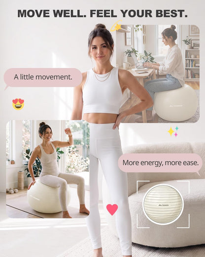Trideer Pelota de yoga para ejercicio, embarazo, pelota de ejercici...
