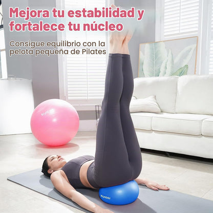 kisnbld Pequeña pelota de ejercicio, mini pelota de pilates de 9 pu...