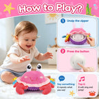 Tsomtto Musical Crawling Crab & Ocean Proyector giratorio Juguetes...