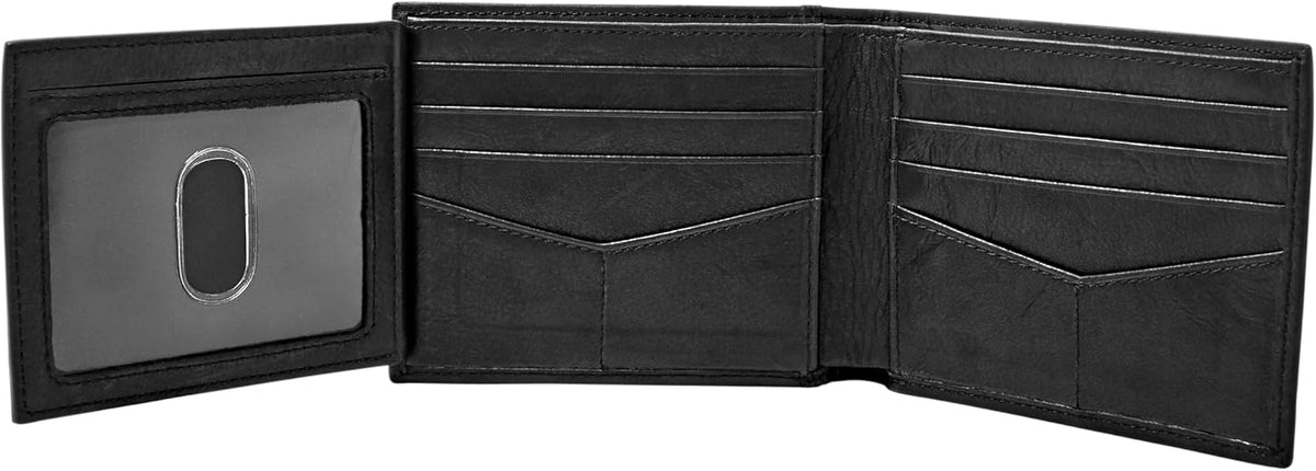 Fossil Ingram - Cartera de piel con bloqueo RFID, plegable, con ide...