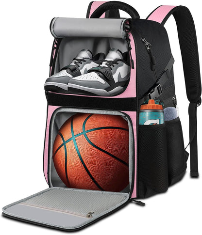 LOINTET - Mochila de baloncesto con compartimento para pelotas y za...